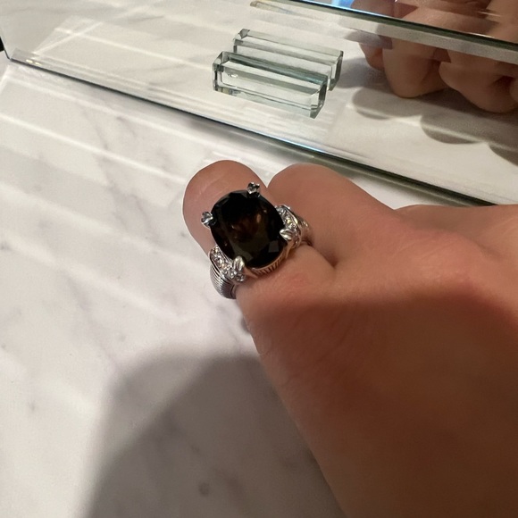 Judith Ripka Oval Ring - Smokey Quartz - Picture 5 of 5